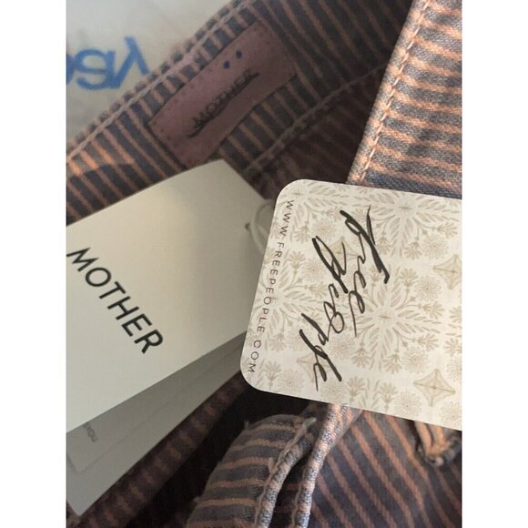 Mother Denim Rascal Ankle Snippet Shrimp Jeans Pants Rainbow Choo Frayed 25 NWT - Picture 10 of 11